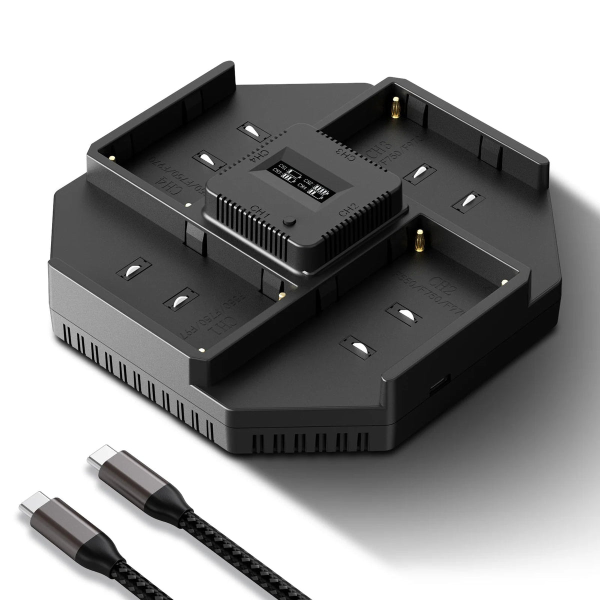 Neewer NW-F4 100W 4-Channel Fast Charger for Sony NP-F Batteries