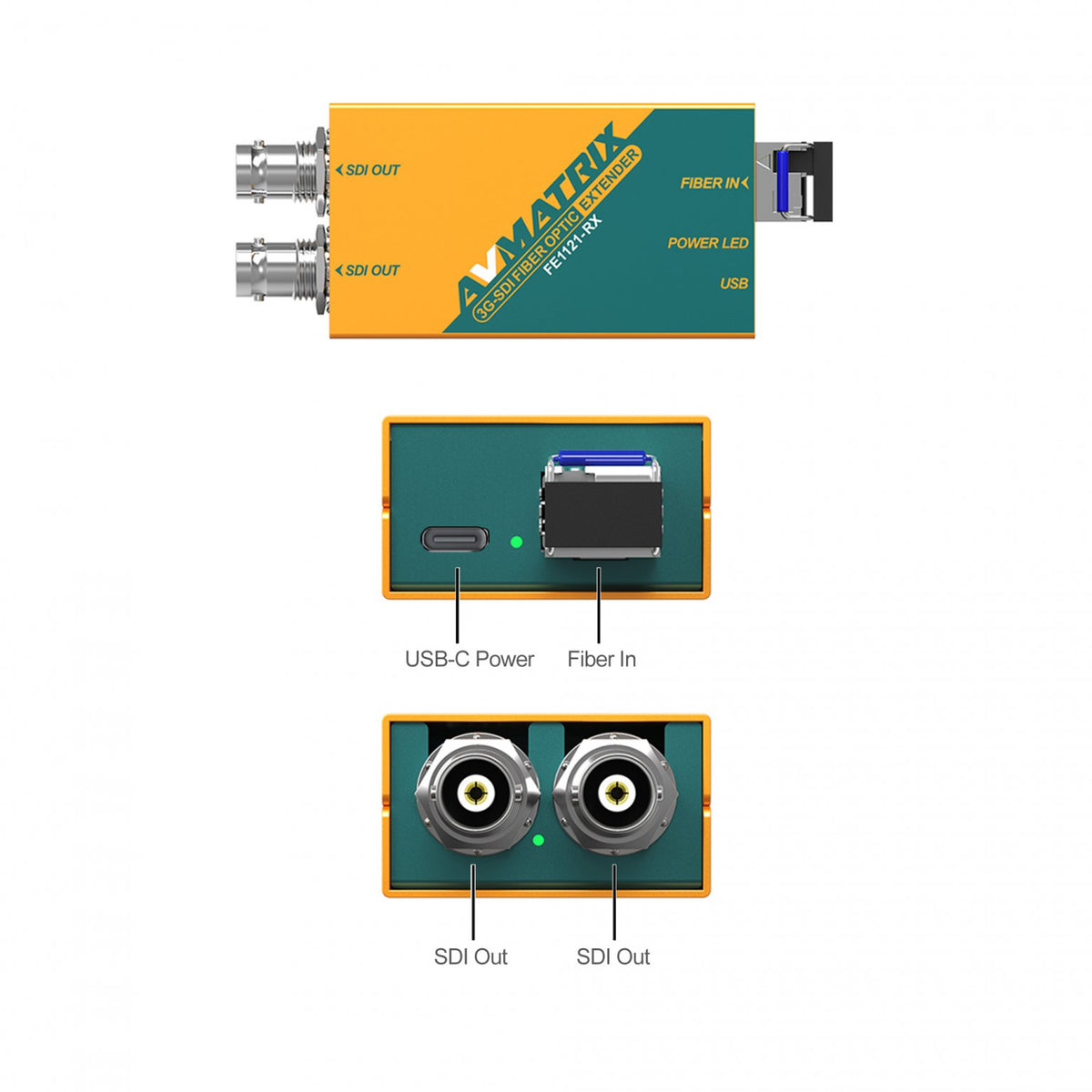 AVMATRIX 3G-SDI FIBRE EXTENDER — 3G-SDI Fiber Optic Extender