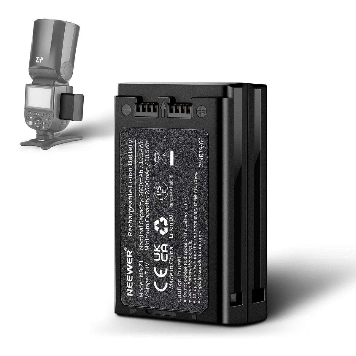Neewer NB-Z1 7.4V 2600mAh Battery for Z-Series Round Head Flash