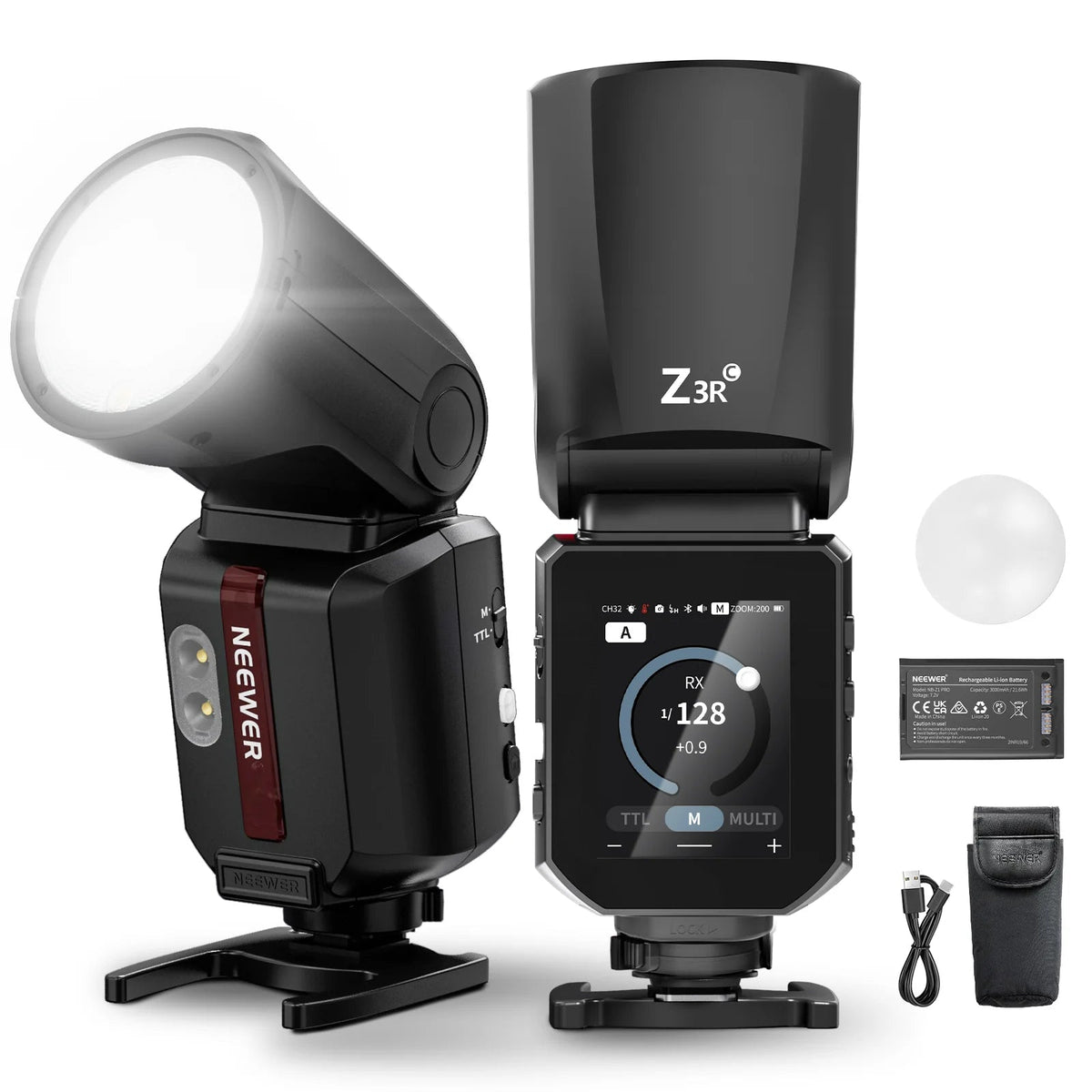 Neewer Z3R-N 100Ws 2.4G TTL Round Head Flash Speedlite for Nikon