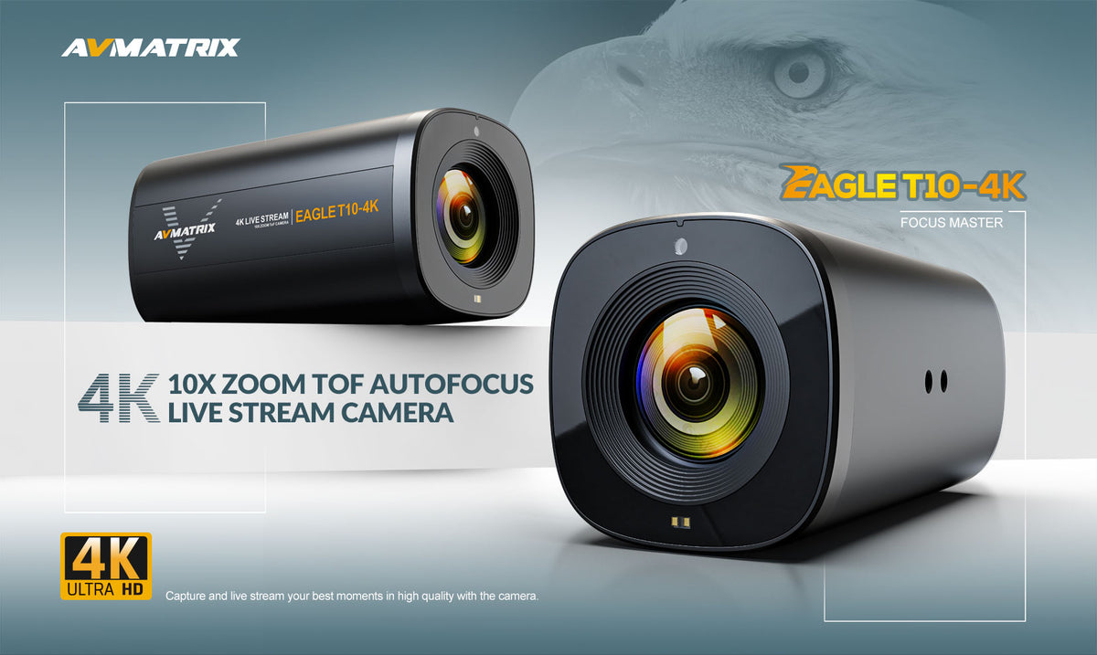AVMATRIX EAGLE T10 4K — 4K 10× Zoom TOF Camera