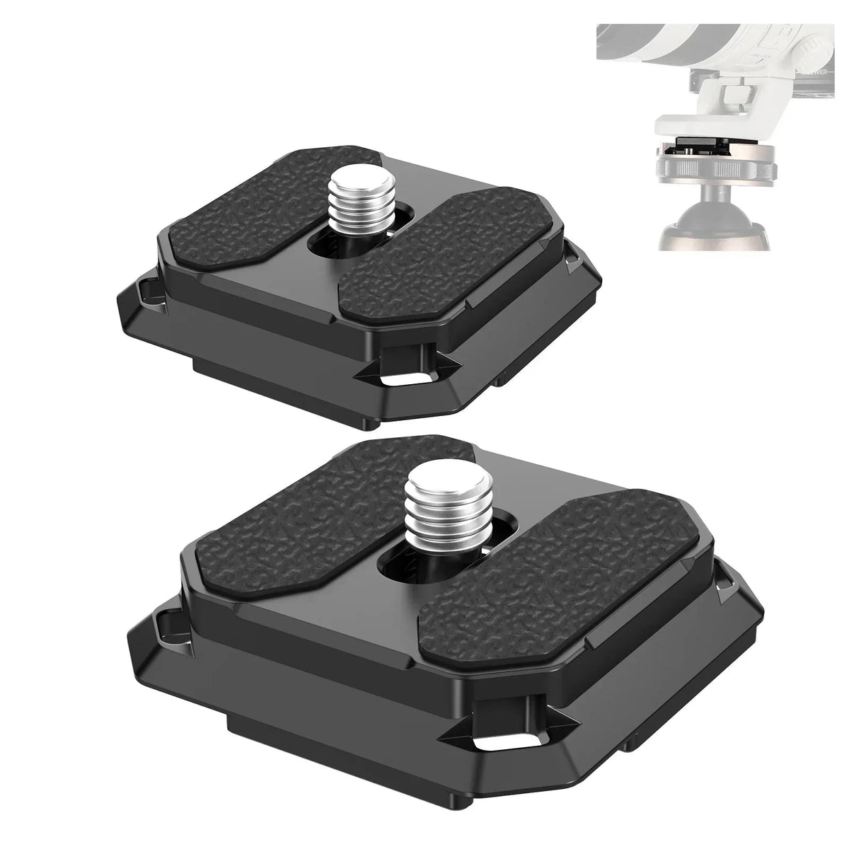 Neewer 2-Pack Quick Release Plate with Four Side Arca Type Slots & 1/4" Screw
