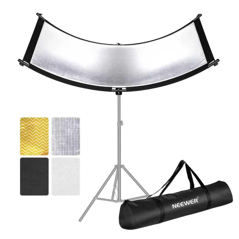 Neewer 4-in-1 167x61cm Clamshell Curved Reflector With Carry Bag (No Stand Included)