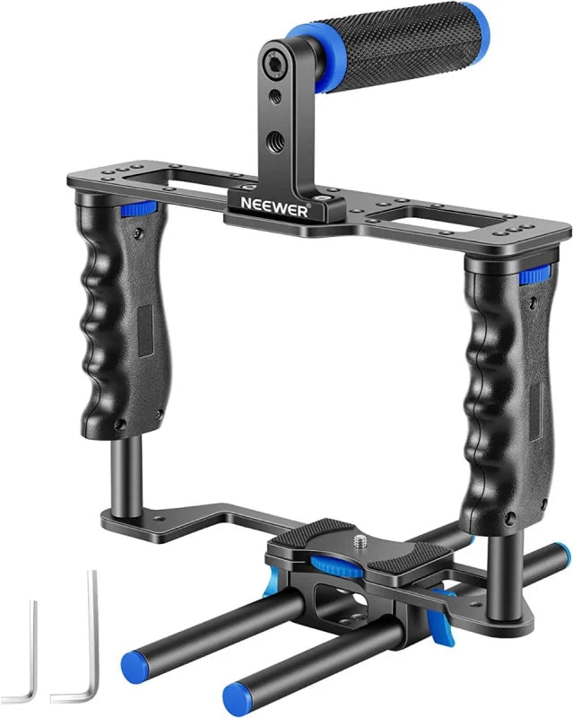 Neewer Aluminum Alloy Video Camera Film Cage & Rig with Top & Side Handles