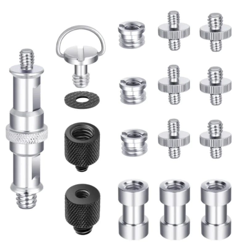 Neewer Camera Screw Kit 16 Pieces Tripod Screw Adapter Converter Spigot Screw Mount Pack
