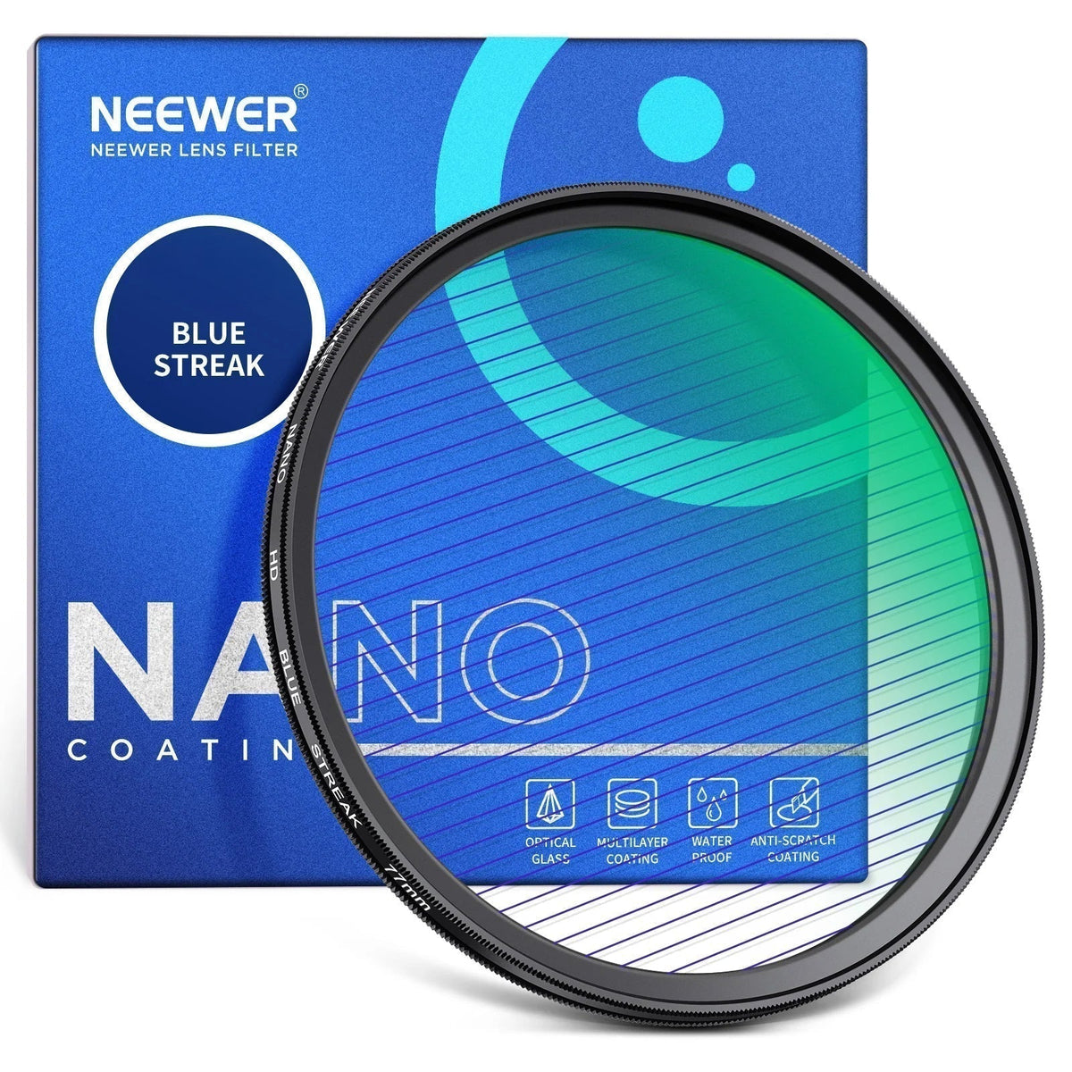Neewer HD Blue Streak Special Effects Lens Filter 58mm