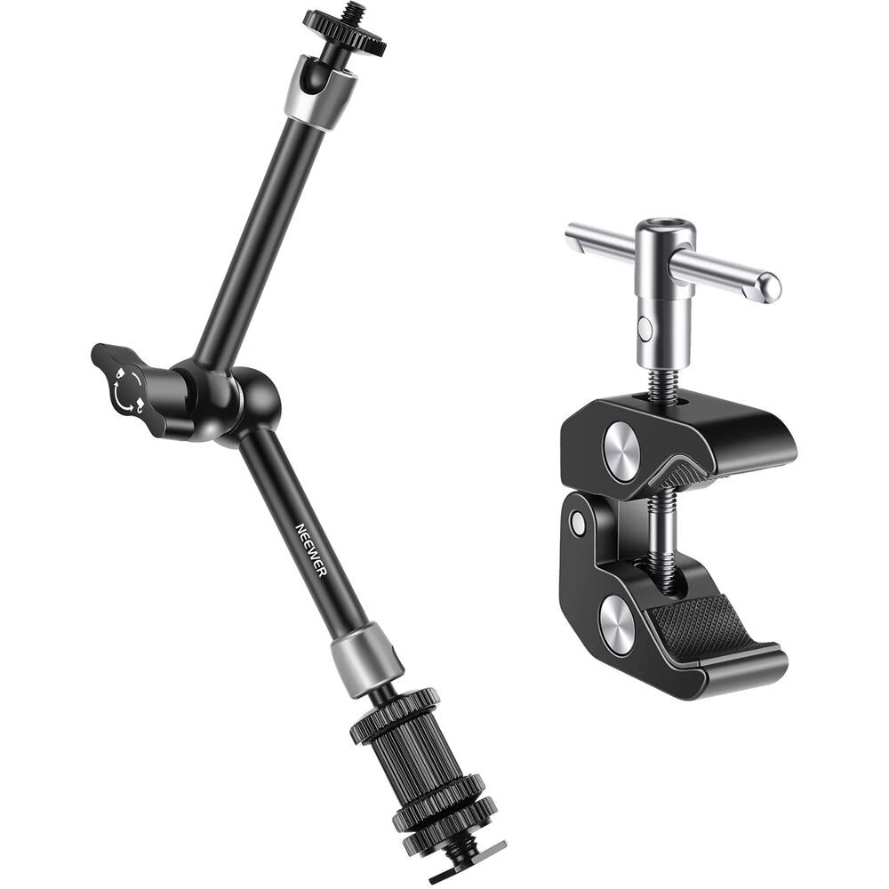 Neewer ST20 11-inch Magic Arm with Super Clamp with Cold Shoe Mount