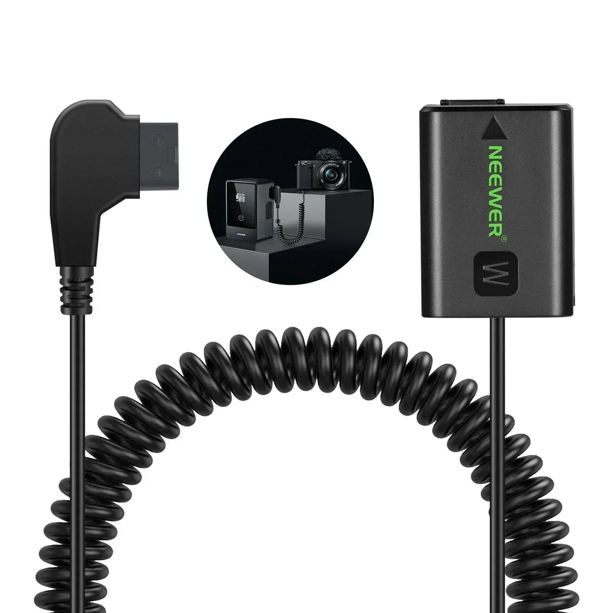 Neewer VP-FW50 D-Tap to NP-FW50 Dummy Battery & Cable