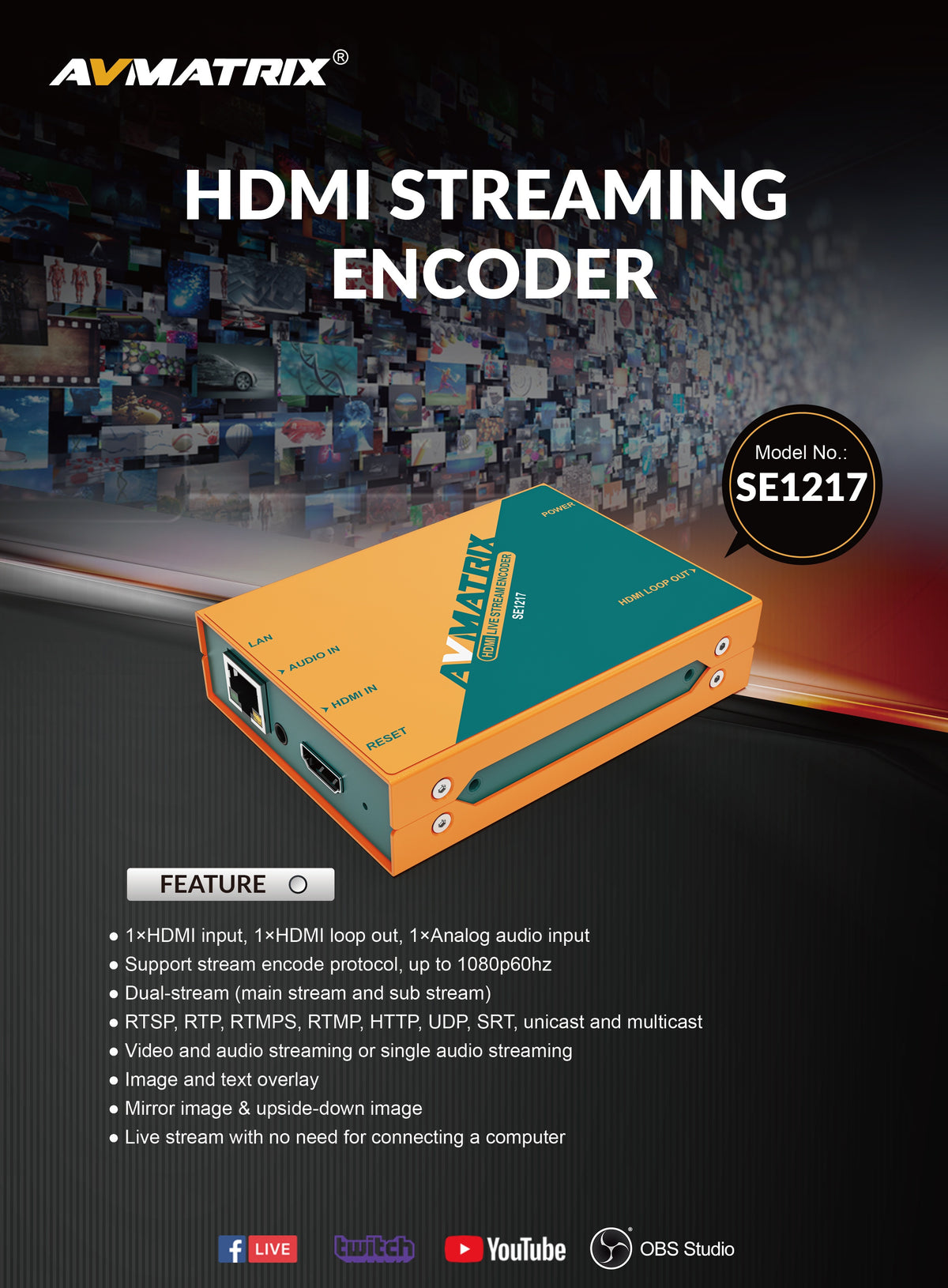 AVMATRIX SE1217 — HDMI Streaming Encoder