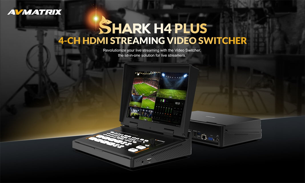 AVMATRIX SHARK H4 PLUS — 4-Channel HDMI Video Switcher