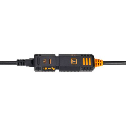 Tether Tools TetherPro Optima 10G TetherBoost Locking USB-C Extension Cable (16′, High-Visibility Orange) - image 2