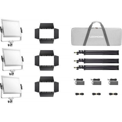 Godox Litemons LP400Bi Bi-Colour LED 3 Light Panel Kit