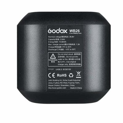 Godox WB26 Rechargeable Lithium-Ion Battery Pack for AD600Pro Flash (28.8V, 2600mAh)