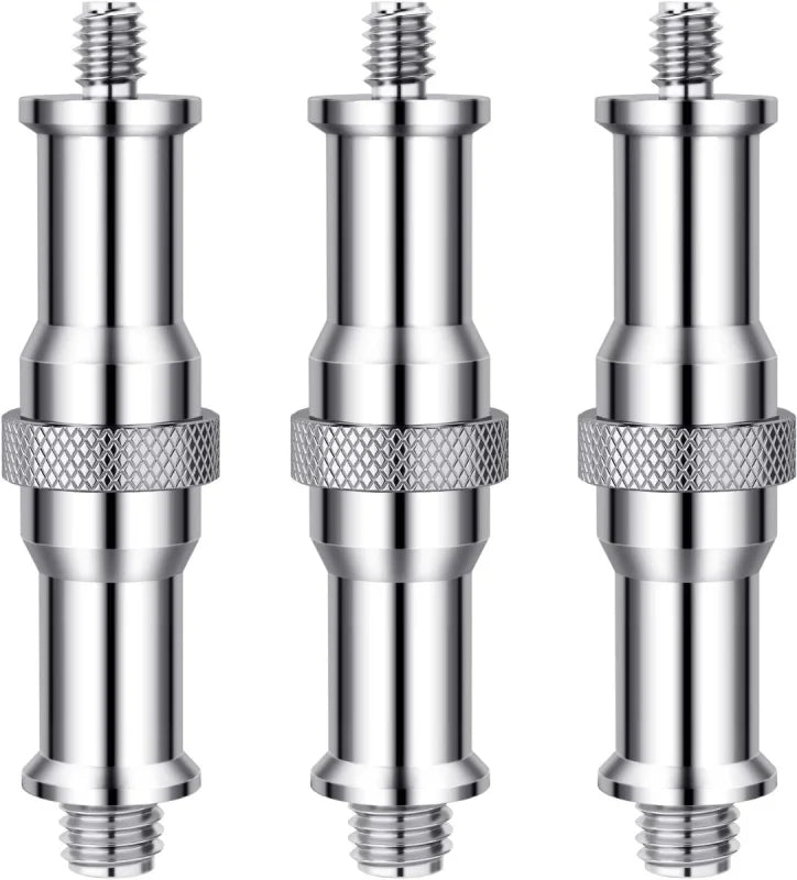 Neewer ST-22/ST23 3-Pack 1/4 to 3/8 Metal Male Converter Threaded Screw Adapter Spigot Stud