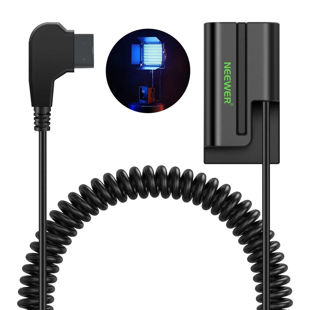 Neewer VP-F550 NP-F550 to D-Tap Dummy Battery & Cable