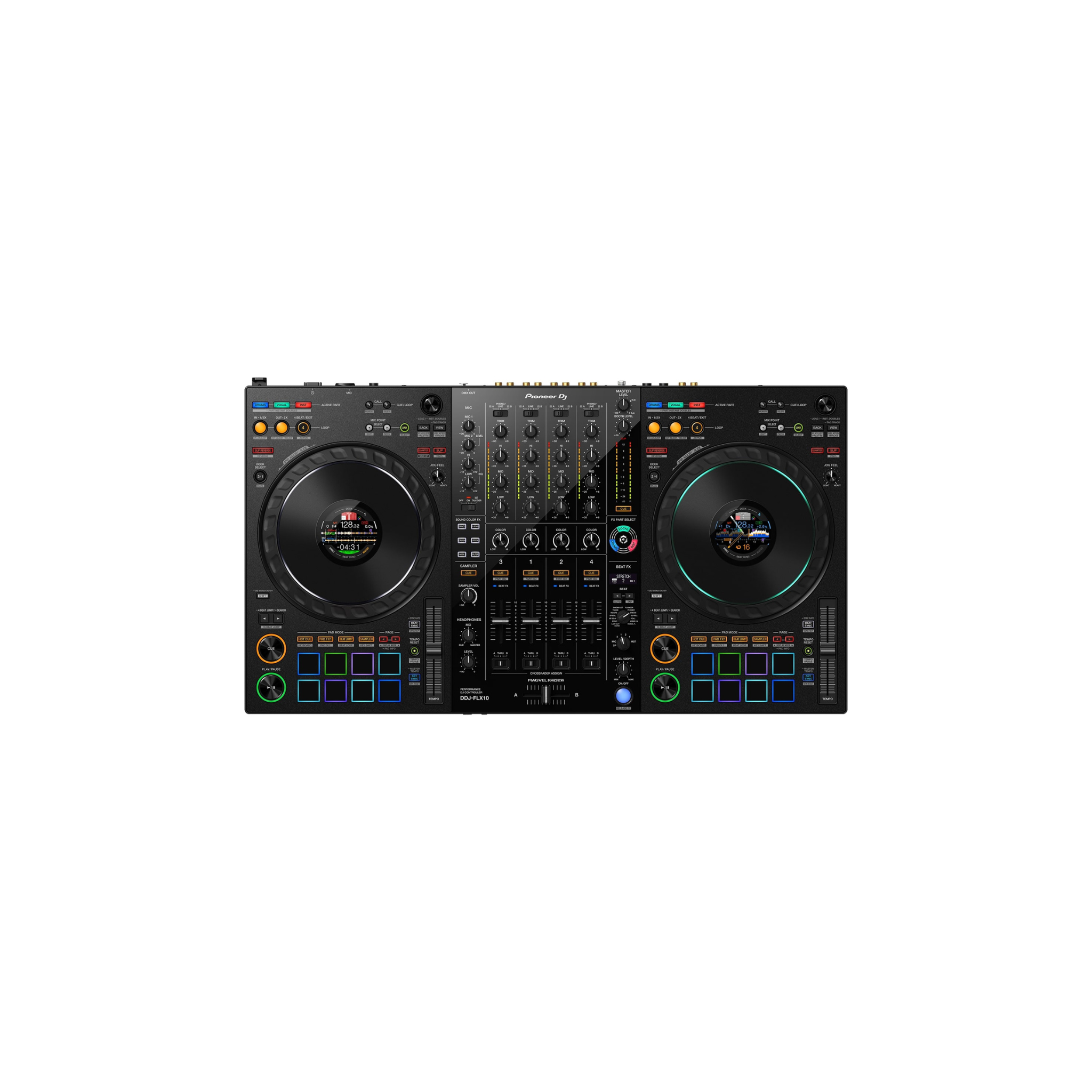 Pioneer DDJ-FLX10 4-Channel Performance DJ Controller W/Track Separation