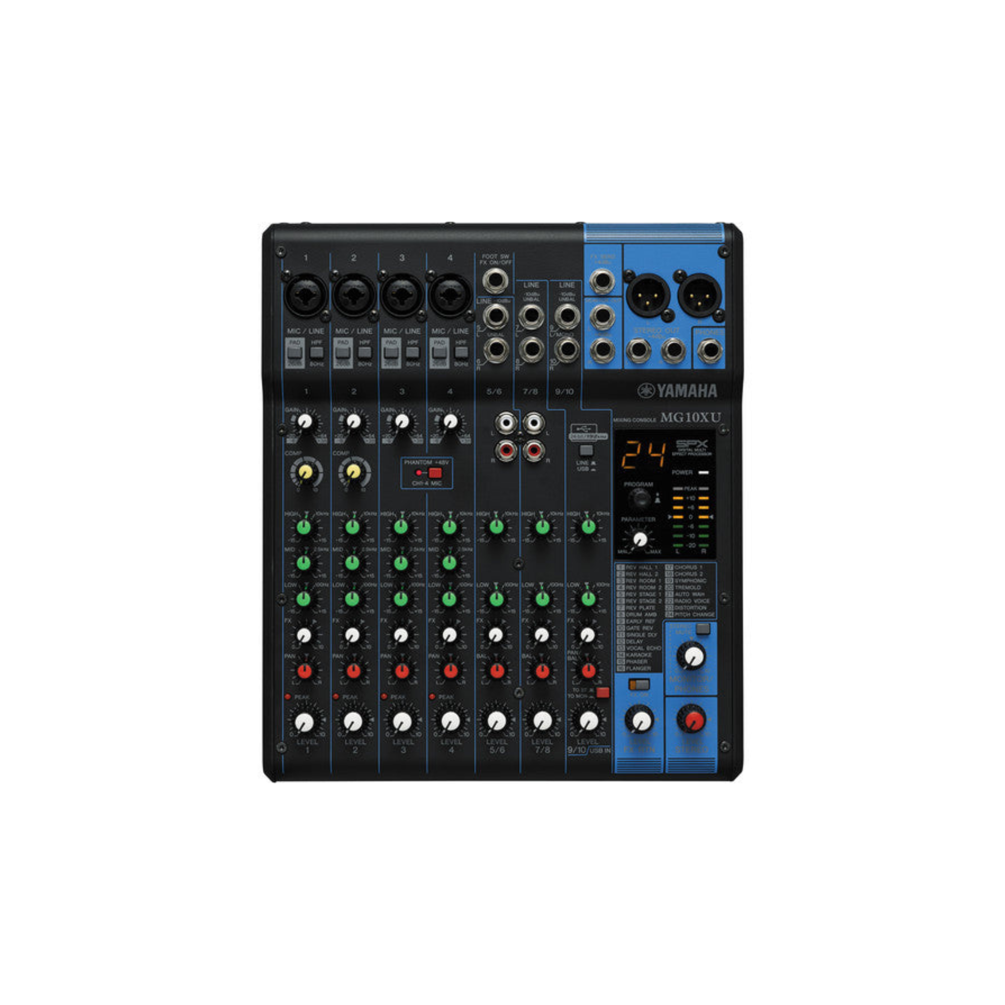 Yamaha MG10XU 10-Input Mixer With Built-In FX And 2-In/2-Out USB Interface